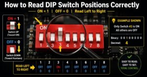 How to Read DIP Switch Positions Correctly