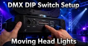 How to Set DMX Address on a Moving Head Light Using DIP Switches