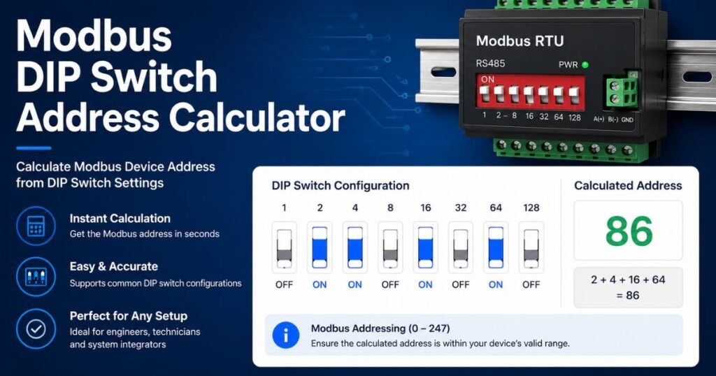 Modbus DIP Switch Address Calculator 2026